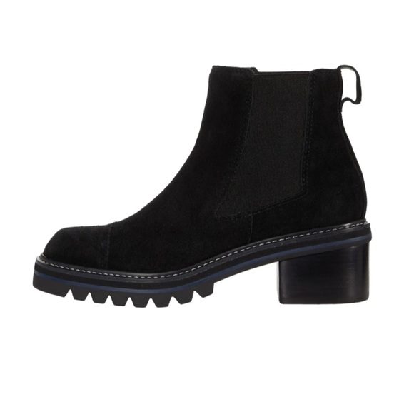 Bernardo NEW Water Resistant Chelsea Boot in Black Split Suede Size 7 - Picture 3 of 11